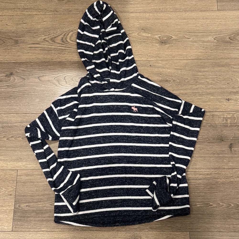Abercrombie Kids Navy and White Striped Sweater